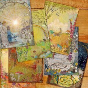 NWT Wilded Family Waldorf Seasonal Postcard Set
